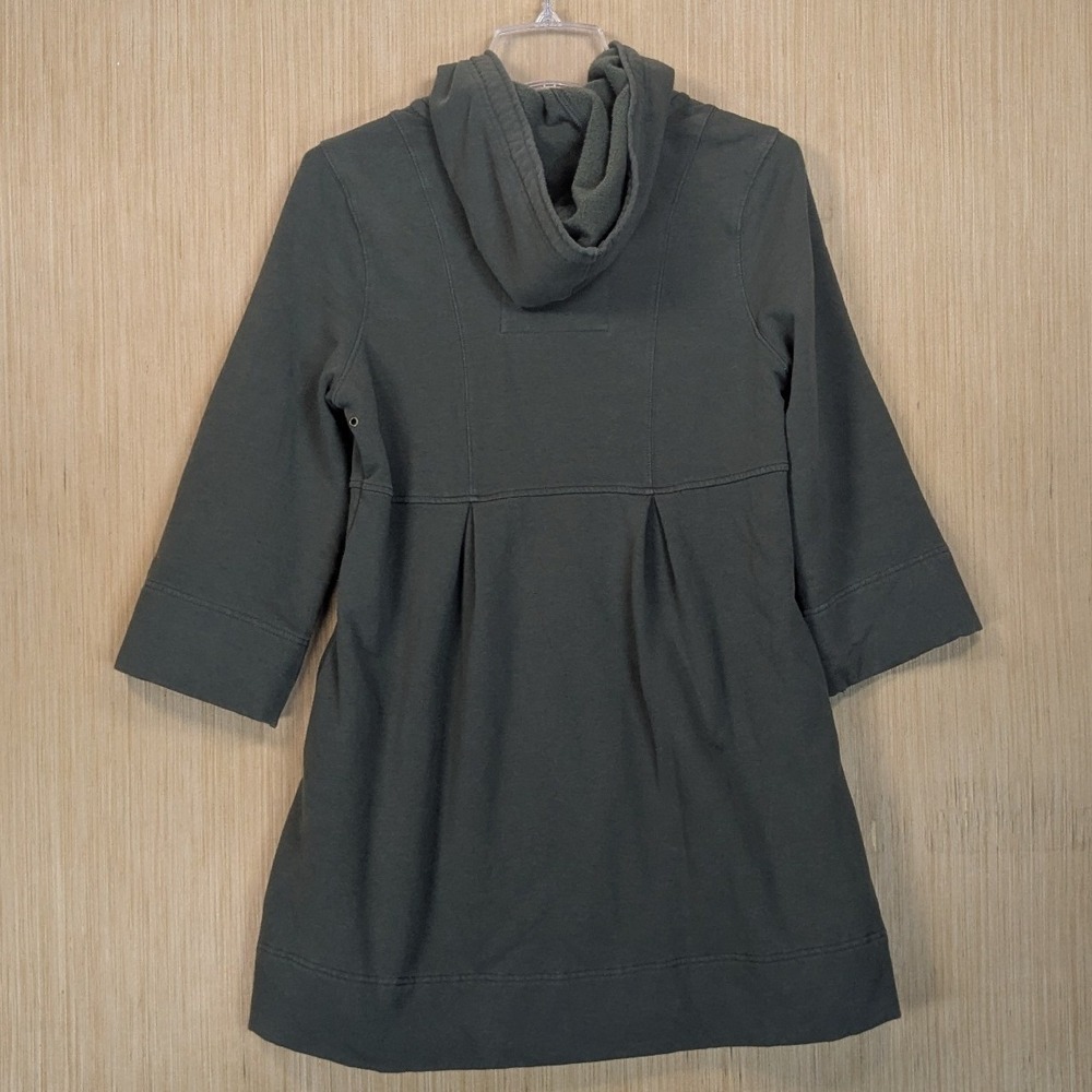 Old Navy Hooded Jacket Womens Medium Green Pleated Y2K Grunge Fairy Earthy‎ - Picture 3 of 7